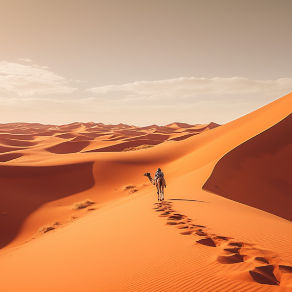 Camel, Sahara desert