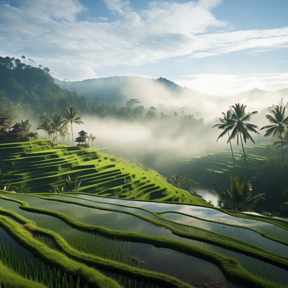 Rice Terraces, Bali, Indonesia