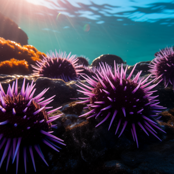 Purple Sea Urchins, California, USA