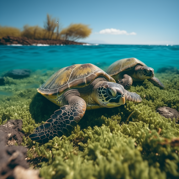 Green Sea Turtles, Galapagos Islands