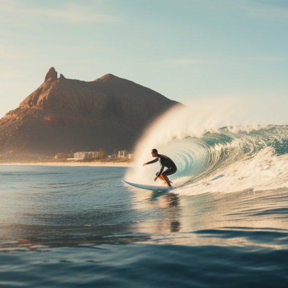 Surfing in Baja California, New Mexico